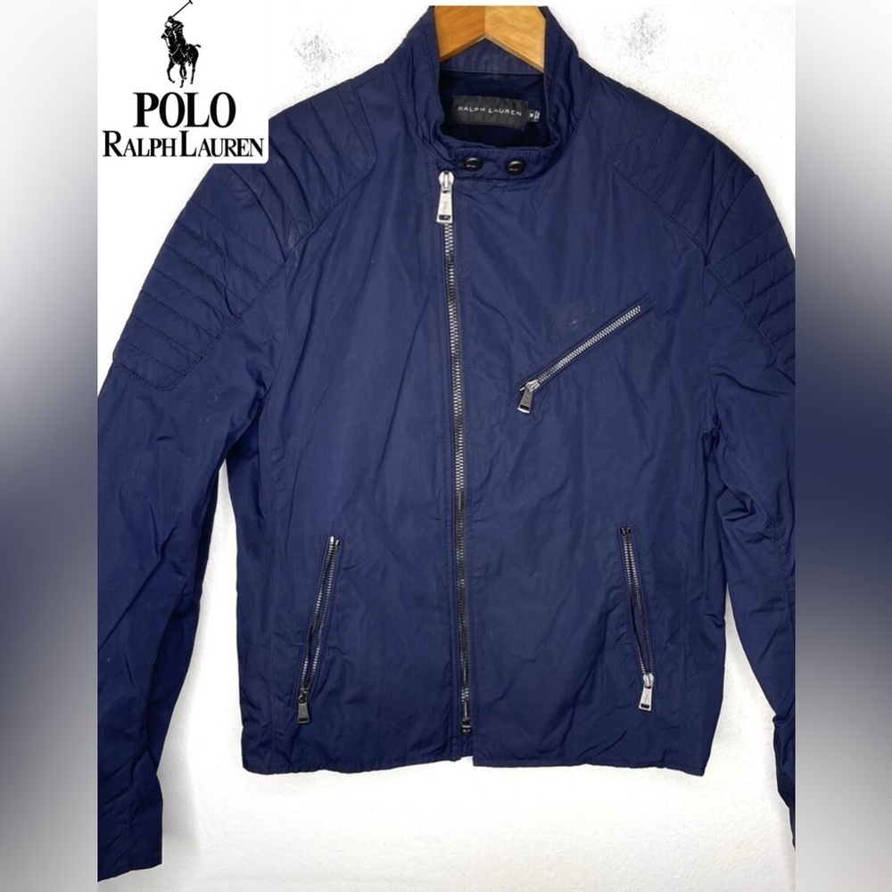 Polo Ralph Lauren Moto Racer RLL Grand Prix Jacket size S Navy - Picture 3 of 17